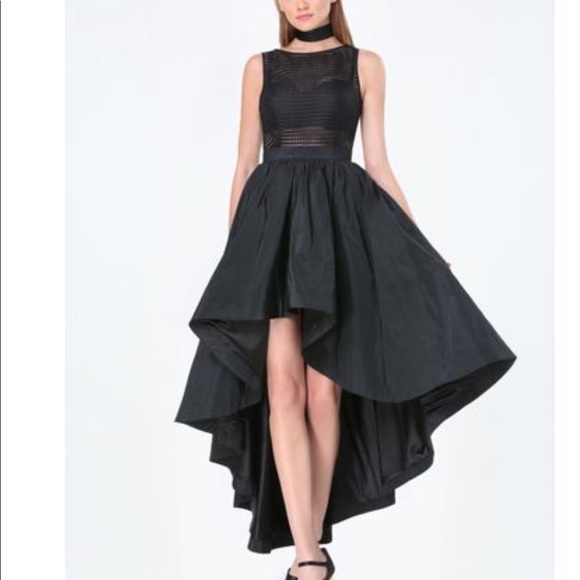 black high low gown